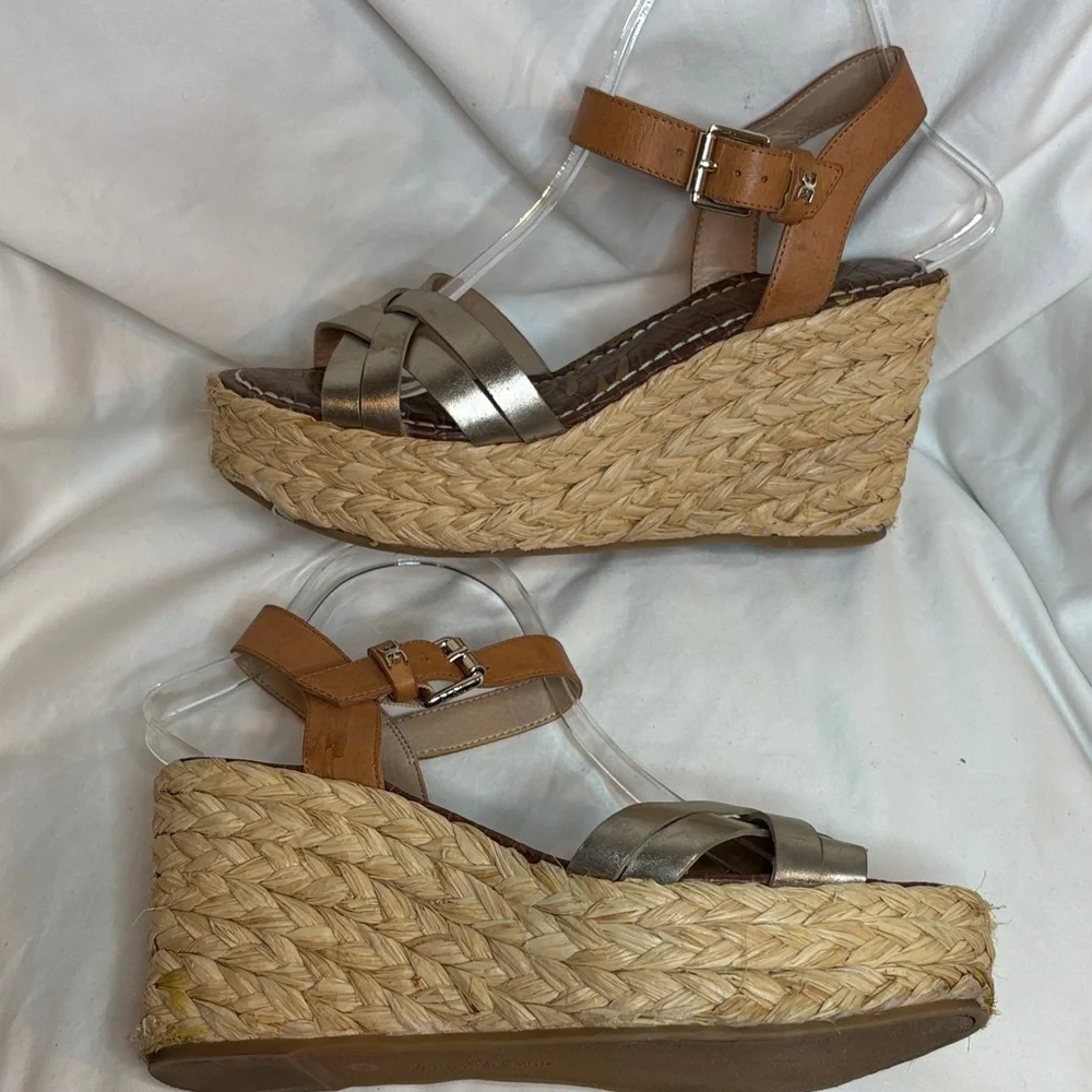 Sam Edelman Darlene Platform Wedge Sandals Size 8.5 - Picture 5 of 14
